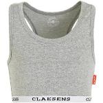 Claesen's bh top grijs melange/wit