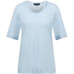 Lichtblauwe Jersey T-shirts met ronde hals Ronde hals  in maat XXL in de Sale voor Dames 