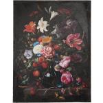 Zwarte Clayre & Eef Bloemen Canvasdoeken 