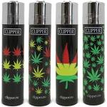 Clipper aansteker marihuana hennep kleine bladeren collectie - 4 LIGHTERS