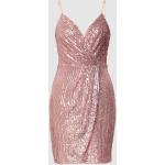 Roze Polyester Paradi Pailletten jurken V-hals met Sequins in de Sale voor Dames 