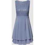 Blauwe Polyamide Pailletten jurken Ronde hals met Sequins voor Dames 