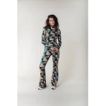 Flared Oranje Polyester High waist Colourful Rebel All over print Jeans met print  in maat L voor Dames 