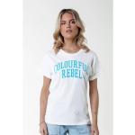 Beige Colourful Rebel T-shirts met ronde hals Ronde hals  in maat S Bio in de Sale voor Dames 