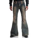 Bootcut Blauwe Stretch Used Look Flared jeans  breedte W34 voor Heren 