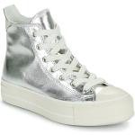 Zilveren Converse All Star Hoge sneakers  in maat 36 met Hakhoogte 3cm tot 5cm in de Sale voor Dames 