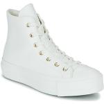 Witte Synthetische Converse All Star Hoge sneakers  in maat 37 met Hakhoogte 3cm tot 5cm in de Sale voor Dames 
