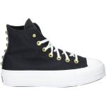 Zwarte Converse All Star Damessneakers  in 38 met Hakhoogte 3cm tot 5cm 