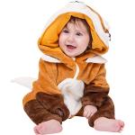 corimori (vele designs) baby onesie Faye van de vos schattig dier pluche kostuum rompers bruin beige (70-90 cm)