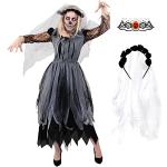 Zwarte UNKNOWN Halloween-kostuums  voor een Bruid  in maat L met motief van Halloween voor Dames 