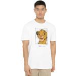 Casual Witte Lion King Simba Ademende T-shirts met ronde hals  in maat L met motief van Leeuwen 