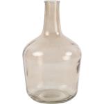 Countryfield vaas - transparant zand/beige - glas - XL fles - D25 x H42 cm