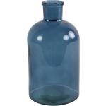 Countryfield vaas - zeeblauw/transparant - glasÃ‚ - apotheker fles - D14 x H27 cm