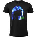 Crazy For Rock Billie Eilish Officieel T-shirt met blauwe en groene print, korte mouwen, 100% katoen, zwart, uniseks, volwassen maten voor jongens