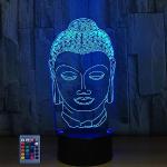 Blauwe Dimbare Led Tafellampen met motief van Boeddha 