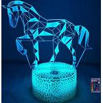 Paarse Dimbare Nachtlampjes met motief van Paarden 