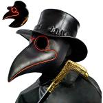 Steampunk Zwarte Latex Maskers met motief van Halloween voor Dames 