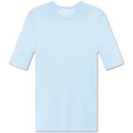 Lichtblauwe Lyocell Ami Paris T-shirts  in maat L voor Heren 