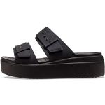Zwarte Synthetische Crocs Sleehak sandalen  in maat 37 met Gespsluiting in de Sale voor Dames 