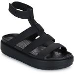 Zwarte Rubberen Crocs Gladiator sandalen  in maat 37 met Hakhoogte 3cm tot 5cm voor Dames 