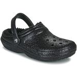 Zwarte Rubberen Crocs Classic Damesklompen  in maat 37 met Hakhoogte tot 3cm met Glitter in de Sale 