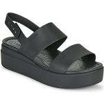 Zwarte Synthetische Crocs Sleehak sandalen  in maat 35 met Hakhoogte 3cm tot 5cm voor Dames 