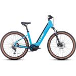 Hemelblauwe Cube bikes Reaction Hybrid Loopfietsen met motief van Fiets 