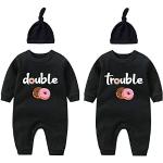 Zwarte All over print Kinderpyjama's met print met motief van Donut 2 stuks voor Babies 