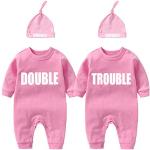 Roze All over print Kinderpyjama's met print 2 stuks voor Babies 