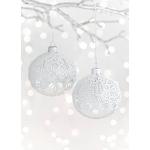 Witte Glazen Kerstballen 
