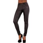 Sexy Zwarte Polyamide High waist winddichte Skinny jeans  in maat XL voor Dames 