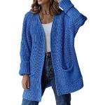 Casual Blauwe Gebreide Oversized vesten  voor de Lente  in maat XL voor Dames 