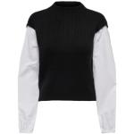 Zwarte Polyester Jacqueline de Yong Ronde-hals truien  voor de Herfst Ronde hals  in maat L in de Sale voor Dames 