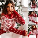 Rode Acryl Handwas Gebreide truien  voor een Kerstmis  in maat XXL voor Dames 