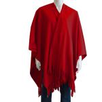 Rode Fleece Omslagdoeken voor Dames 