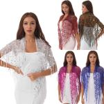 Casual Multicolored Polyester Omslagdoeken  voor een Bruiloft met Sequins voor Dames 