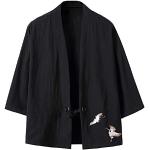 Casual Zwarte Kimono's  voor een Stappen / uitgaan / feest  in maat S voor Heren 