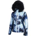 Blauwe Nepbont met sneeuwflap Regatta Ademende waterdichte Snowboardjassen  in maat XL voor Dames 