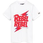 David Bowie T-shirt Kinderen meisjes Jongens Rebel Rebel Song Band Wit Top 3-4 jaar