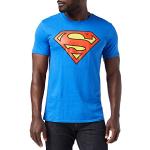 Blauwe Superman T-shirts met ronde hals Ronde hals  in maat S voor Heren 