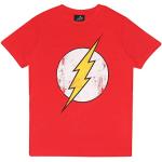 DC Comics The Flash Distressed Logo T-shirt, Kinderen, 104-182, Rot, Officiële Koopwaar