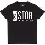 DC Comics The Flash Star Labs Logo Jongens T-Shirt | Officiële Merchandise | Geschenkidee voor jongens, superheldentop, Zwart, 14-15 Jaren