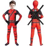 XNheadPS Deadpool Cosplay Bodysuit Superhero Kostuum Kids Verjaardagen Gift Jumpsuit Kinderen Prestaties Strakke Halloween Fancy Dress Conjoined (Kid S (105 ' 115cm Deadpool)