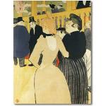 Decoratief schilderij: In Moulin Rouge La Goulue en zijn zus – Henri de Toulouse Lautrec 25 x 33 cm. Direct printen