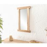 DELIFE Spiegel Zain 40x70 cm natuur teak hout, Woonaccessoires
