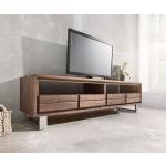 DELIFE TV-meubel Live-Edge 190 cm acacia bruin 4 laden, Tafels