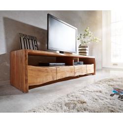 DELIFE TV-meubel Live-Edge 190 cm acacia natuur 4 laden 2 vakken, Commodes & kasten