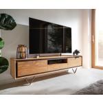 DELIFE Tv-meubel Stonegrace 175 cm acacia natuur 2 deuren 1 legplank 1 lade steenfineer V-poot, Commodes & kasten