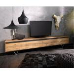 DELIFE Tv-meubel Stonegrace 240 cm acacia natuur 4 deuren, Commodes & Schappen