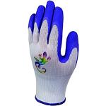 Deltaplus DPVV733EVL04 Kids gebreide handschoen polyester - latex schuim coating op handpalm, wit-paars, maat 04